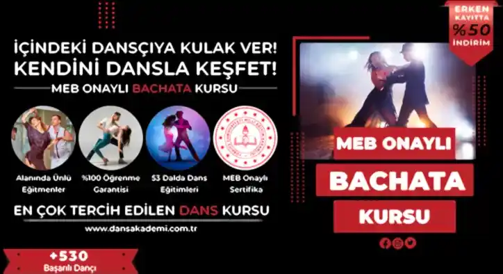 Bachata Kursu Fiyatları – Erken Kayıtta %50 İndirim