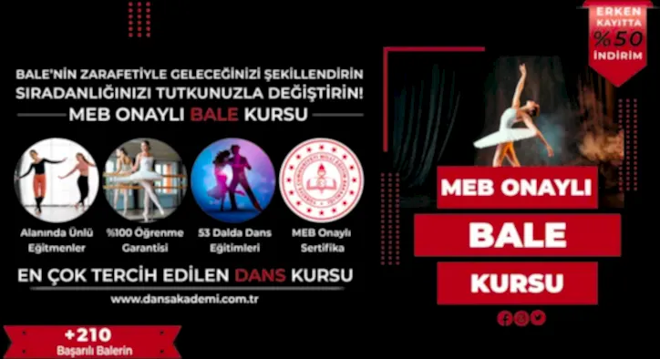 MEB Onaylı Bale Kursu Fiyatları – Erken Kayıtta %50 İndirim