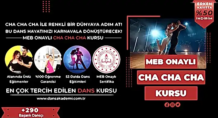 Cha cha cha Kursu Fiyatları – Erken Kayıtta %50 İndirim
