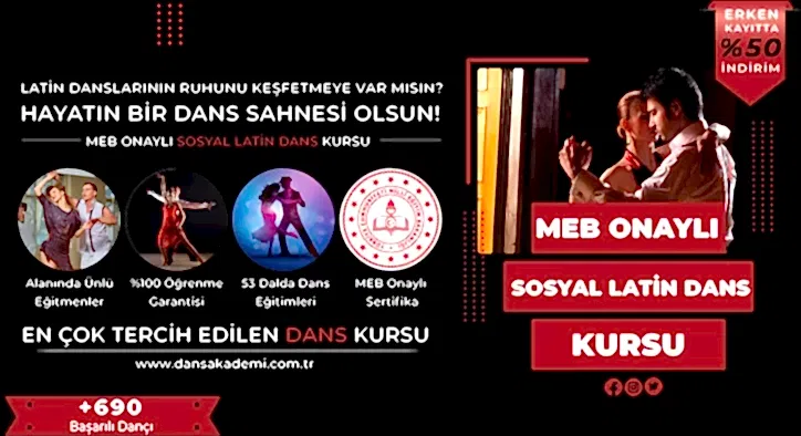 Sosyal Latin Başlangıç Seviye Dans Kursu Fiyatları – Erken Kayıtta %50 İndirim