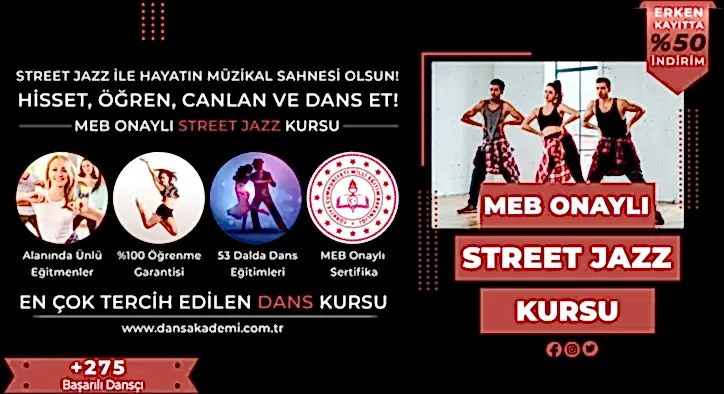 Street Jazz Kursu Fiyatları – Erken Kayıtta %50 İndirim