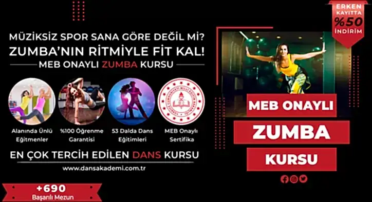 Zumba Kursu Fiyatları – Erken Kayıtta %50 İndirim